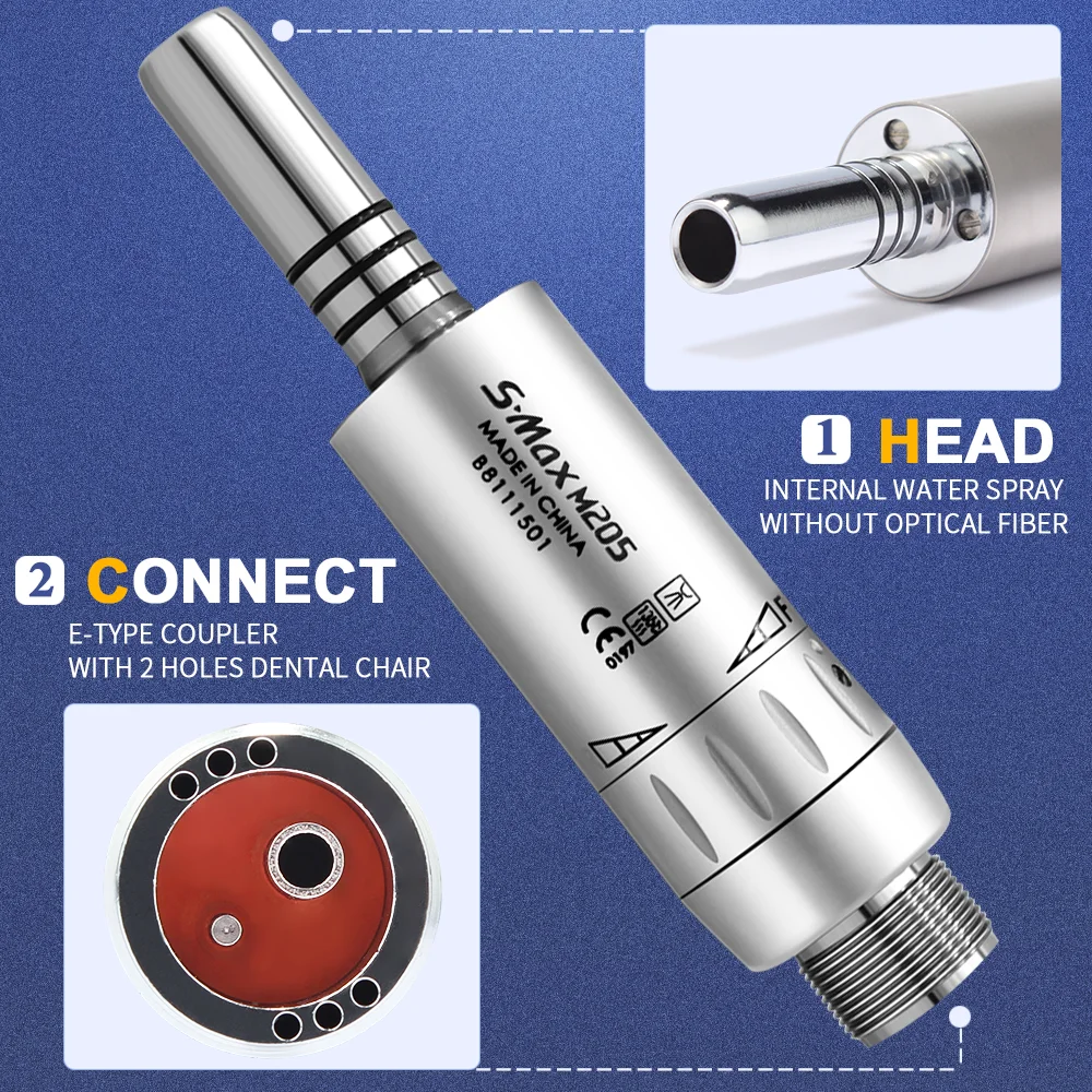 Ai-M205S-B2 Low Speed Dental Handpiece Set Inner Water Contra Angle And Straight Hand Piece 4/2 Hole Air Motor Dentist Equipment