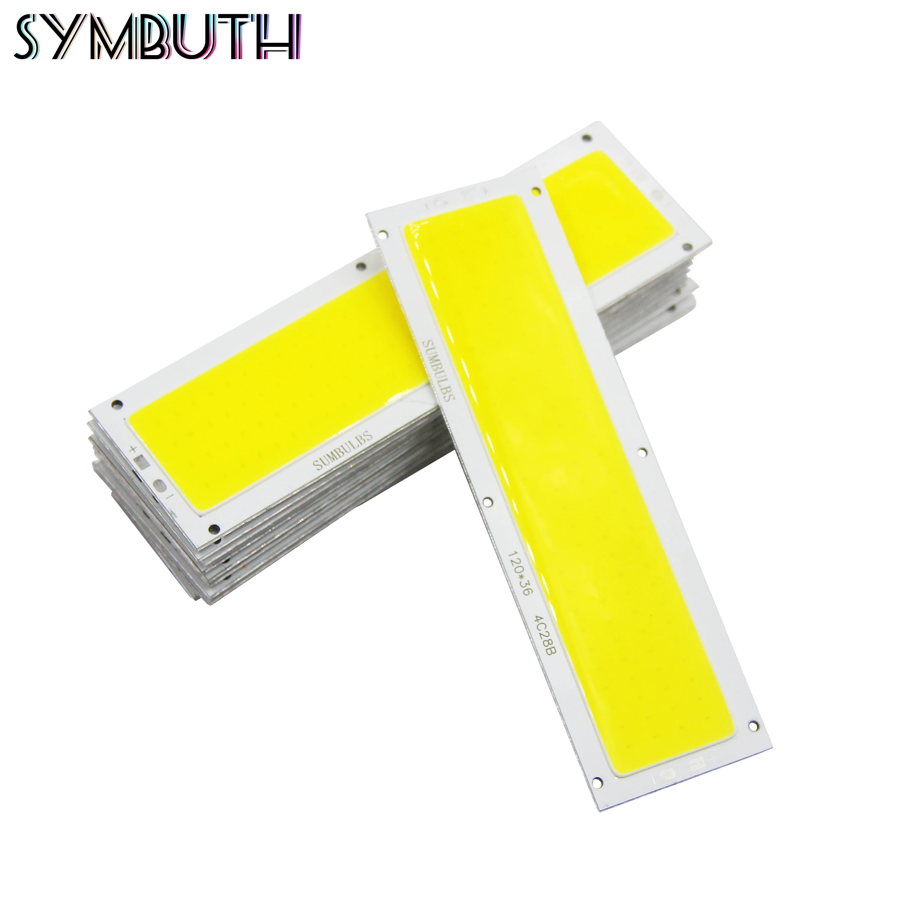 

SYMBUTH Ultra Bright 16W 1600LM COB LED Strip 120x36mm DC 12V Input DIY Lighting Work Lamps Home Bulbs Bar COB Chips for Car