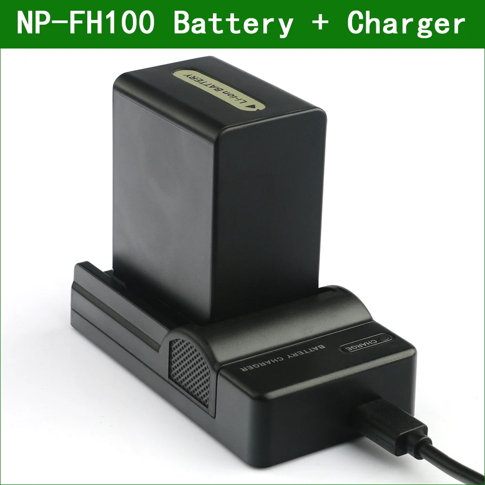 LANFULANG NP-FH100 NP FH100 Rechargeable Camera Digital Battery + Micro USB Charger For Sony HDR-SR10 HDR-SR11 HDR-SR12 DCR-SR85