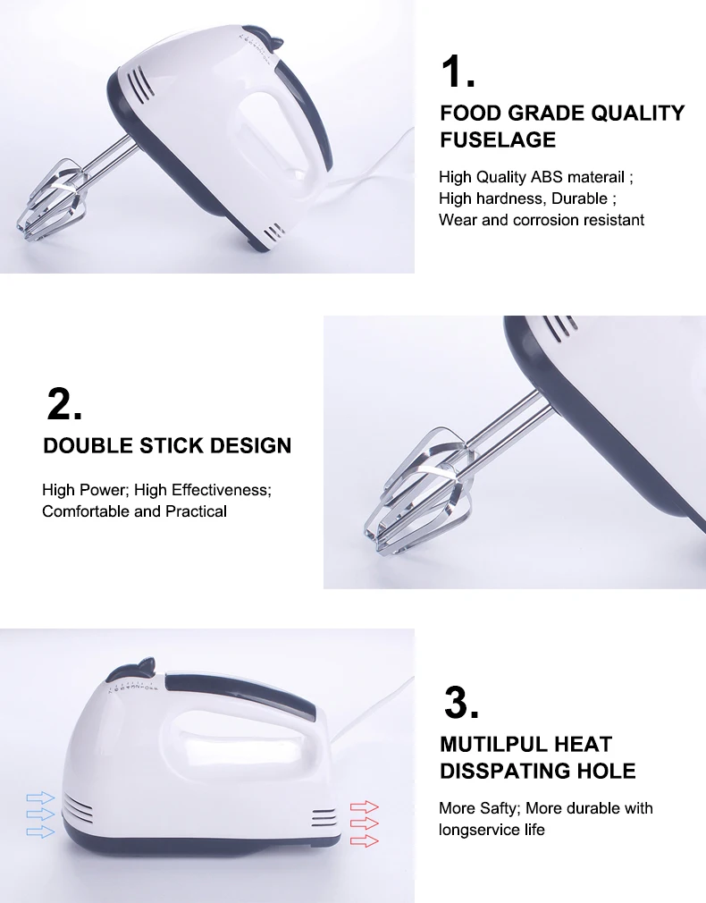 Handheld Mixer 7 Speed Mini Mixer Multifunctional Electric Food Blender Egg Beater Automatic Cream Food Cake Baking Dough Mixer