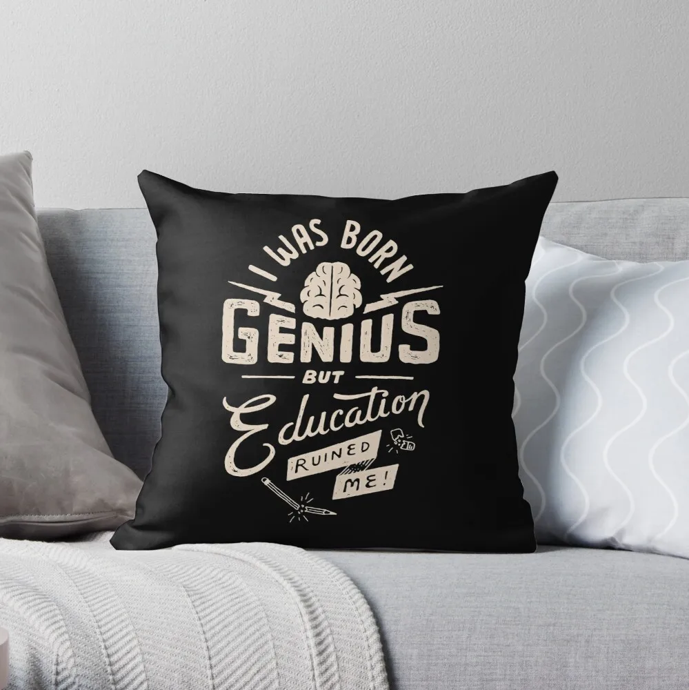 Born Genius Throw Pillow Pillow Case Polyester Home Decora Pillowcases Throw Pillow Case kussensloop almohada poszewka