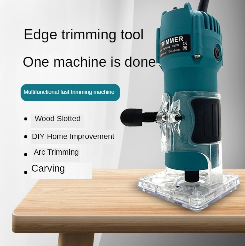 220V Trimming Machine Wood Milling and Slotting Machine Woodworking Carving Machine Holing Machine All Copper Power Tools