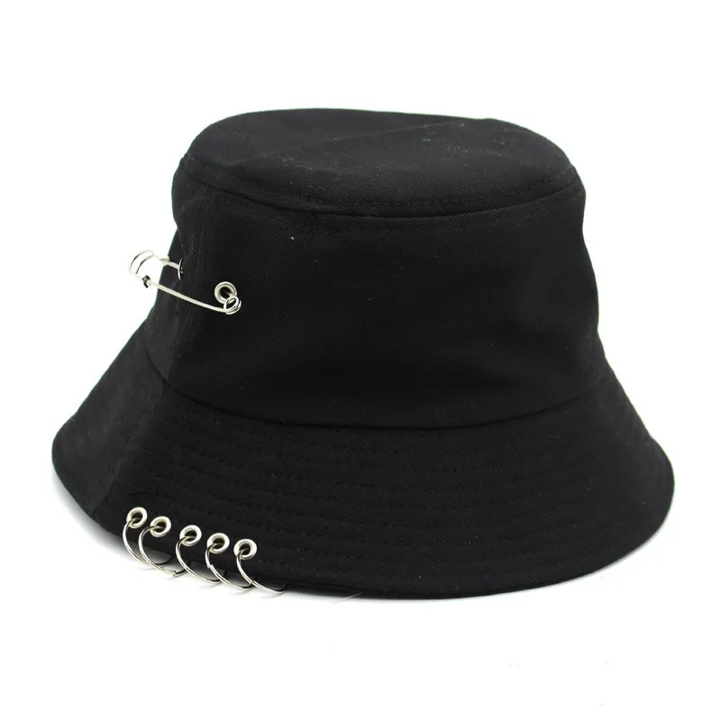 Koreanischer Stil Damen Mädchen Casual Hip-Hop-Tanz Street Bucket Hats Neue Herren Casual Sport Sonnenhüte Fischerhut Panama mit Ring-Anhänger – Detail 11