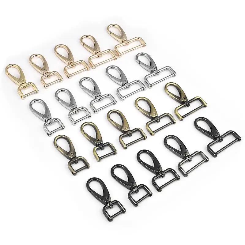 1pcs Metal Detachable Snap Hook Trigger Clips Buckles For Leather Strap/ Belt Keychain Webbing Pet Leash Hooks 5 Sizes