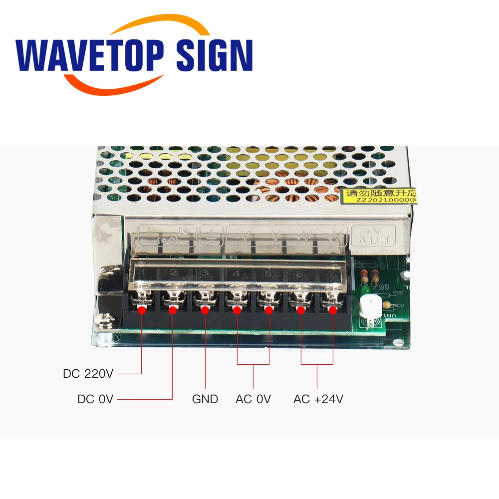 WaveTopSign 120W Fuente de alimentación con interruptor S-120-24 24V 5A para controlador láser Co2