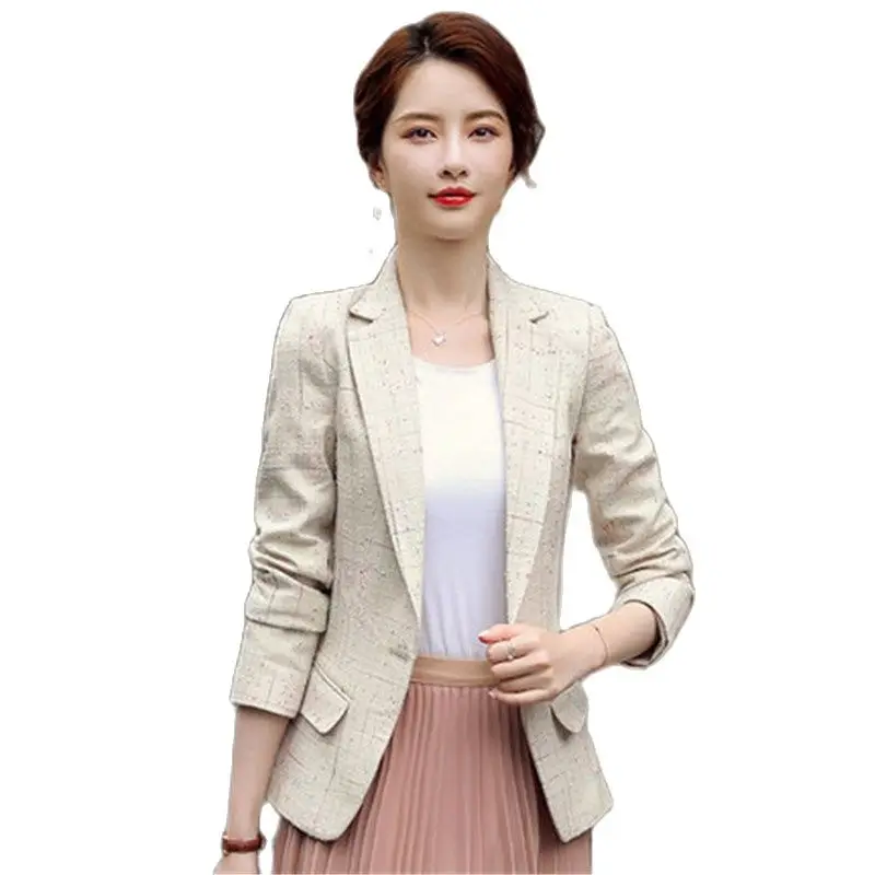 New Tweed fragrant Wind Jacket Women 2021 Spring Autumn Wool Coats Korean style Short Woolen Suit Coat g547