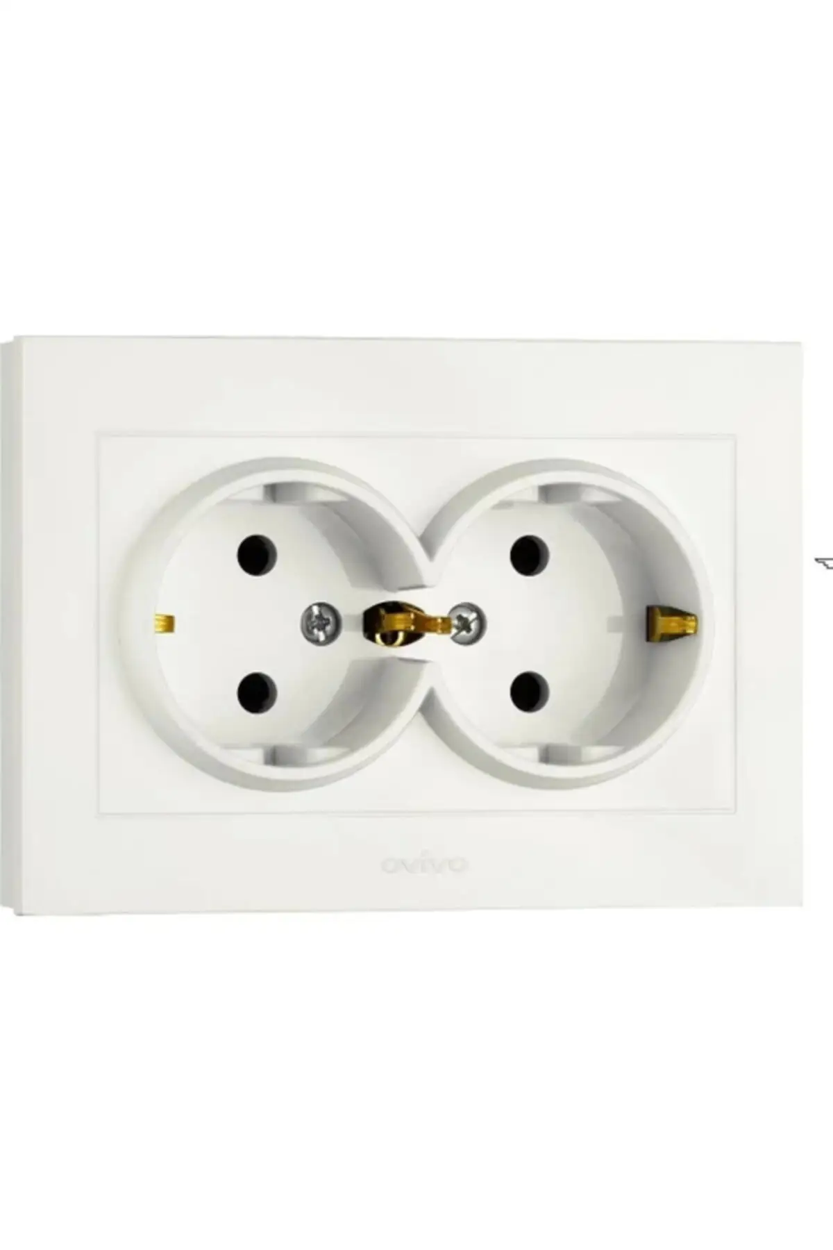 Electric Dual Grounded Outlet White