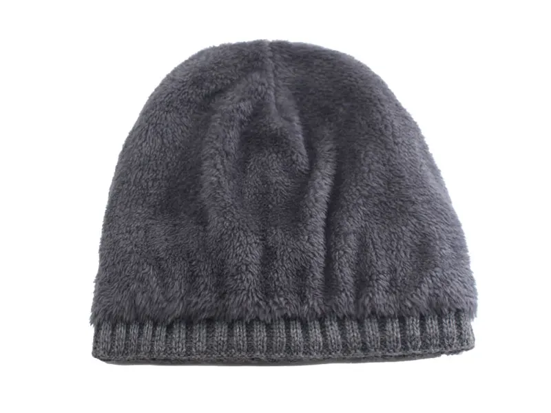 Marke Skullies Mützen Männer Winter Hüte Für Männer Kappe Frauen Winter Gestrickte Hut Männlich Warme Dicke Gorro Motorhaube Pelz Stricken Beanie Hut Kappe – Detail 5