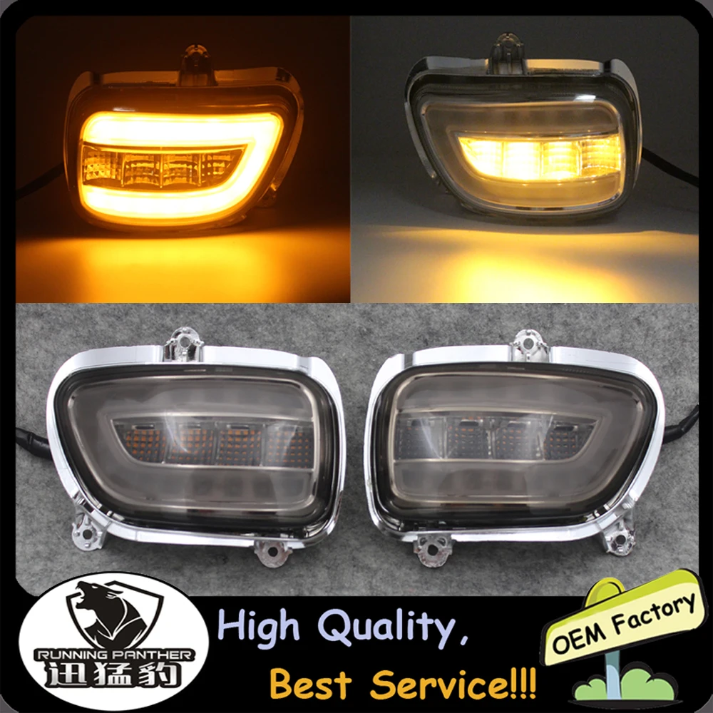 

2 Colors Motorcycle LED Front Side Turn Signal Indicator Lights for Honda Goldwing GL1800 F6B GL 1800 2001-2006 2002 2003 2004