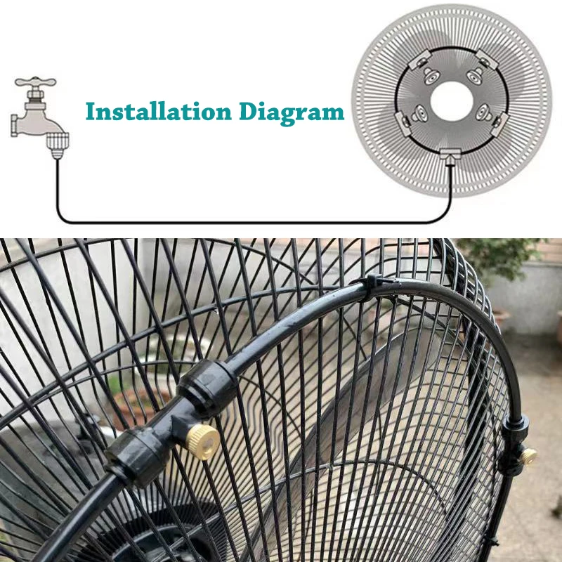 

HEMAN Garden Spray Portable Mist fan ring fog sprayer cooling irrigation system Gardening Plant Watering Yard Garden Tools