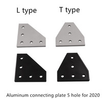 LINK CNC 3D Printer anodized 90 Degree Joining Plate with 5 holes for Openbuilds V-Slot 2020 Aluminum profiles