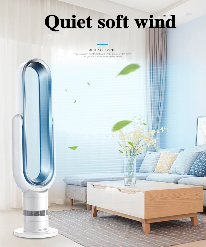 Kalt- und Warmluft-Ventilator mit Fernbedienung, blattloser Kühlventilator, 220V, ultra-leiser elektrischer Ventilator, Luftreiniger, Top-Qualität, Timer 1-9 Stunden – Detail 7