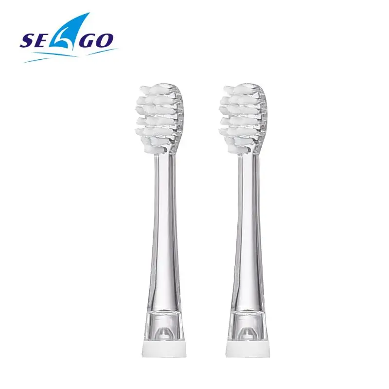 Seago crianças cabeças de escova de dentes para sonic escova de dentes elétrica sg9602/ek6 crianças substituição cabeça da escova de cerdas macias 2 pces/4 pces