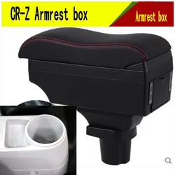 For Honda CR-Z CRZ Armrest Box Arm Elbow Rest Center Console Storage Case Modification Accessories with Cup Holder USB Port