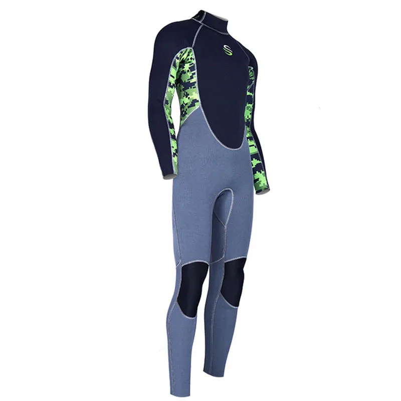 New long-sleeved one-piece wetsuit for men 2mm sunscreen surfing snorkeling suit, warm and waterproof mother suit in stock