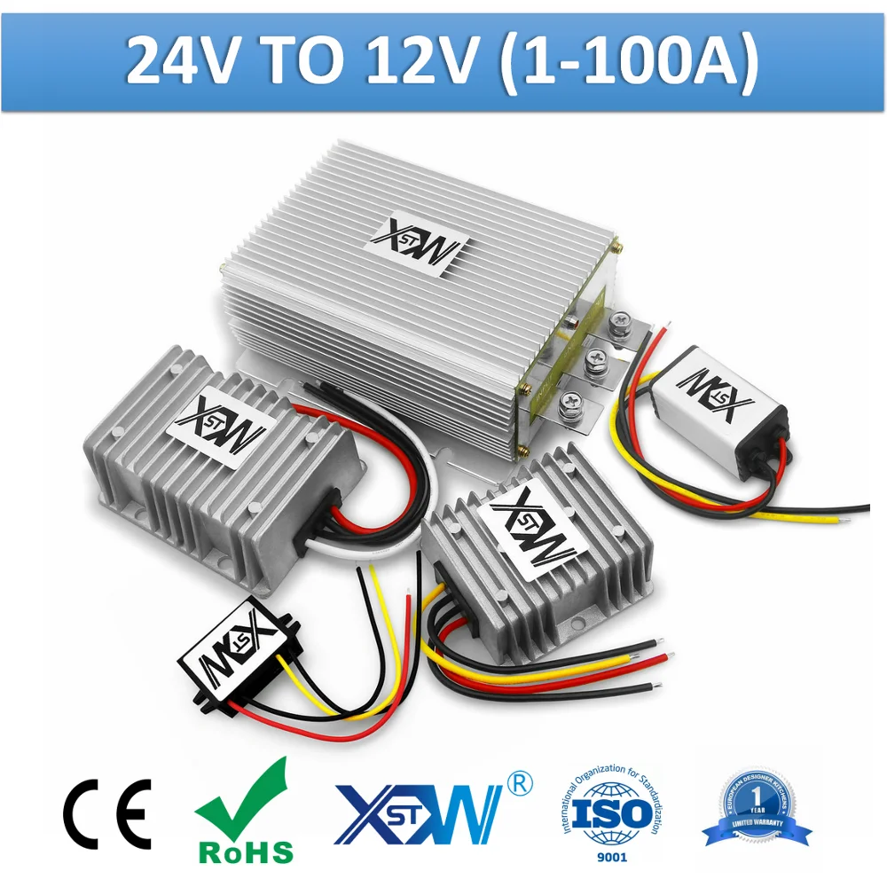 XWST DC DC 24 V a 12 V 1A a 70A convertitore di potenza Step Down trasformatore di tensione regolatore Buck da 24 Volt a 12 Volt