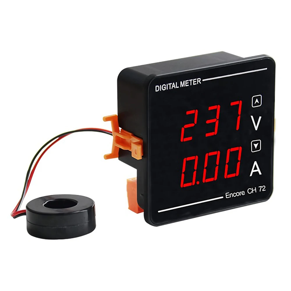 High Precision Digital Display Voltage Current Instrument Meter AC50-500V 1-120A 72*72*32mm