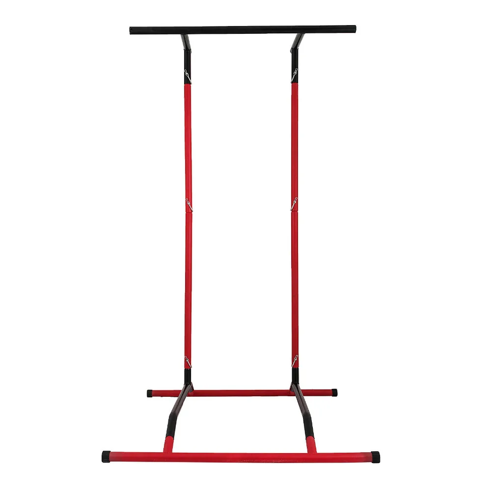 VEVOR 330LBS Pull Up Dip Station Gym Bar Power Pull Up Tower Chin Up Multi Function Steel Portable For Home Fitness