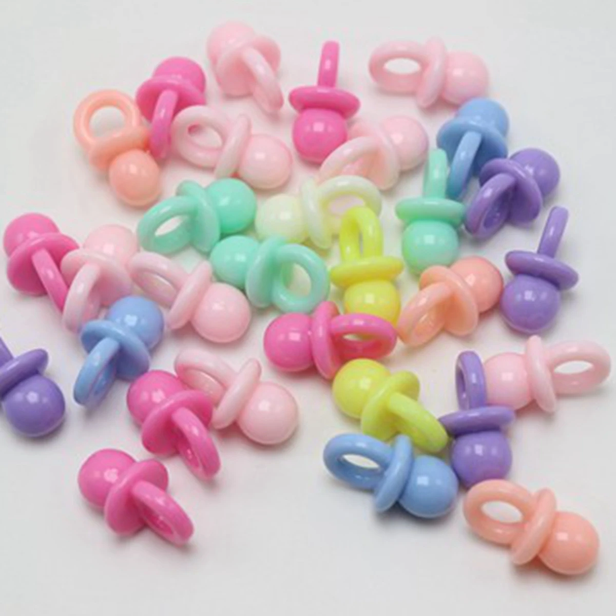 Акриловые подвески для детей, 50 цветов, 20x12 мм