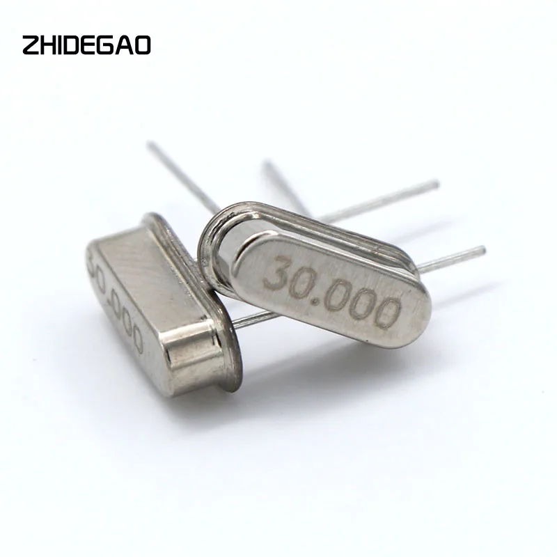 10pcs 30.000M 30.000MHZ 30MHz 30 MHZ Quartz Crystal Resonator Passive Oscillator HC 49S New ZHIDEGAO