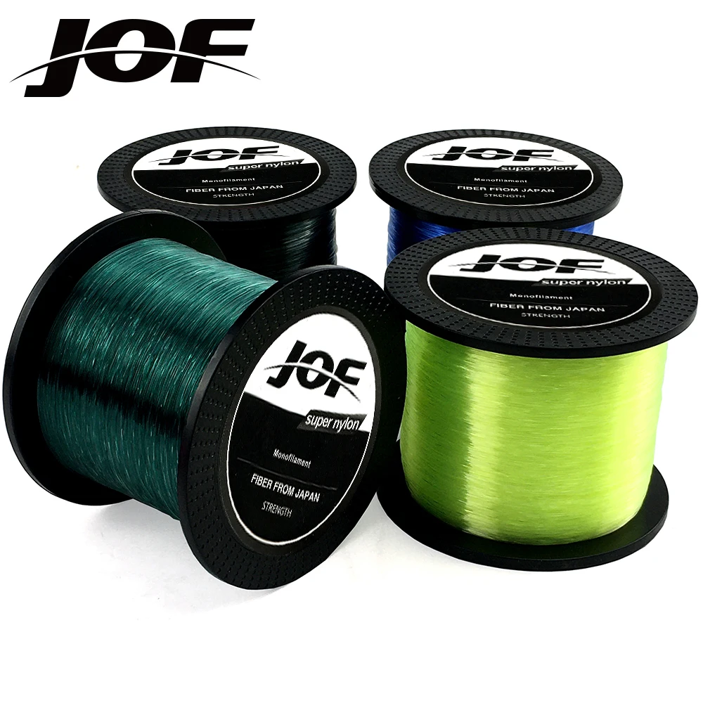 Jof Nylon Vislijn 1000M Japanse Duurzaam Fluorocarbon Zee Vislijn 0.8-8.0 Super Sterke Monofilament Draad Bulk spool