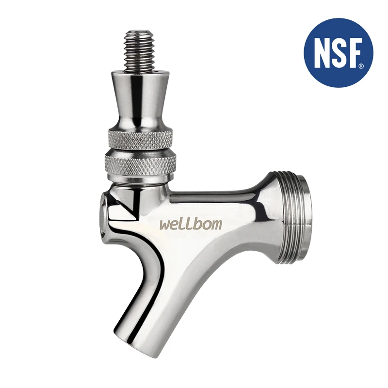 

100% 304 Stainless Steel Faucet,Food Grade NSF Certified American Standard Draft Beer Dispenser Homebrew Beer Tap with Tap Cover