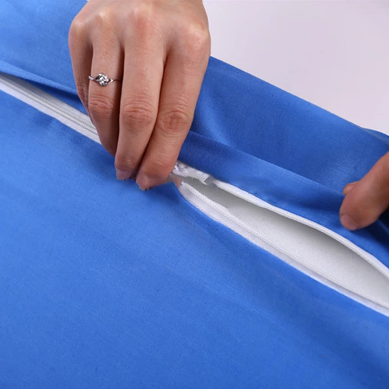 Cojín de Masaje Portátil para Viajes y Uso Diario de NUBECOM en Forma de S con Apoyo para Pies y Cuerpo de Poliéster y Algodón Azul y Blanco - details 6