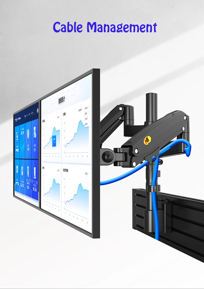 NB M80 podwójny uchwyt monitora ergonomiczny 22-32 \