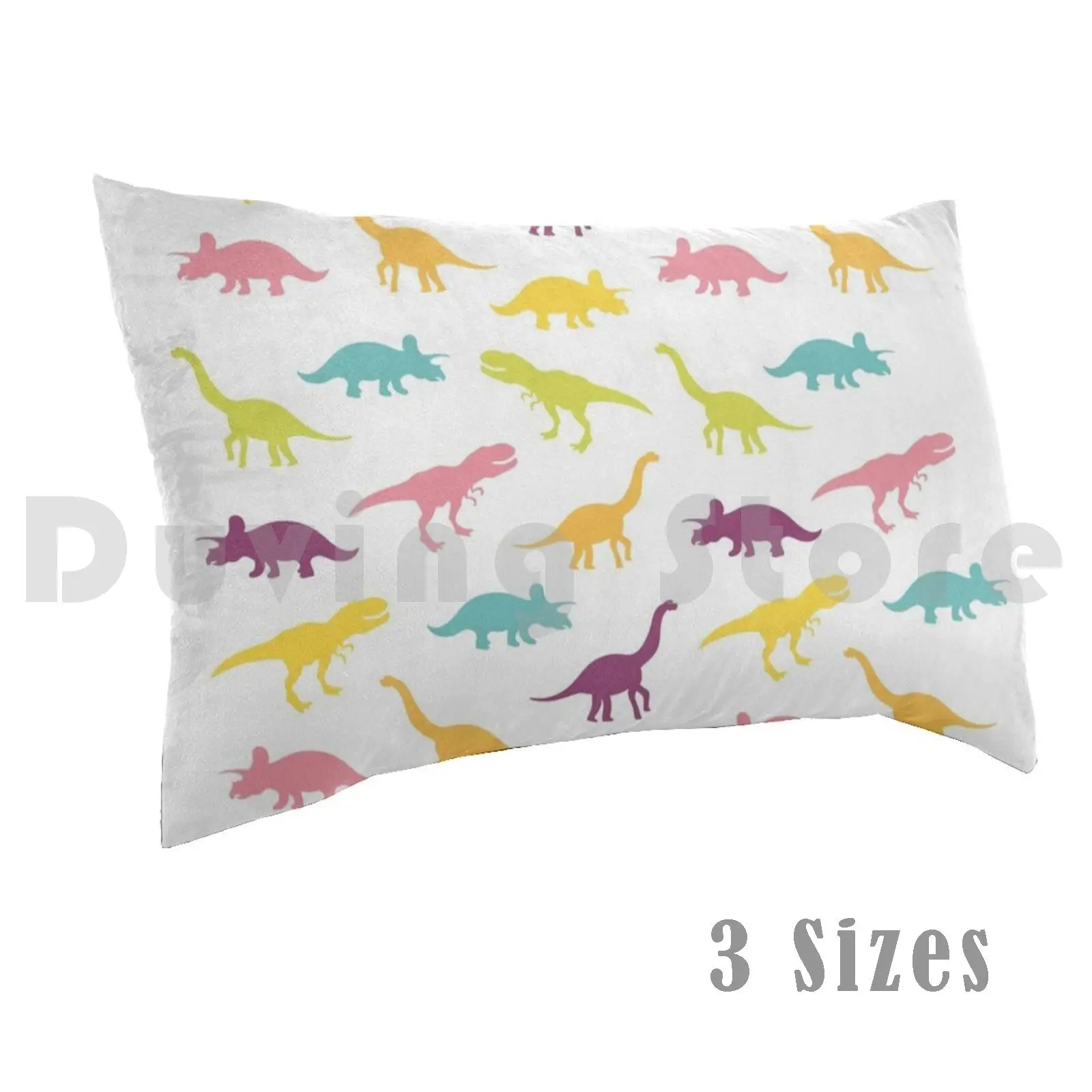 

Dinosaur pillow Case DIY 50 * 70 Kids Dinosaur Colores Love Funny Fun Positive Dino T Rex Trending Sleeping