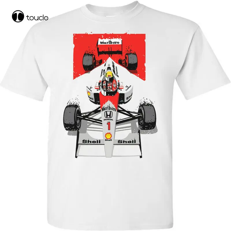 Ayrton Senna T-Shirt Unisex Motorsport Brazil Car Size S M L Xl 2Xl Tee Shirt