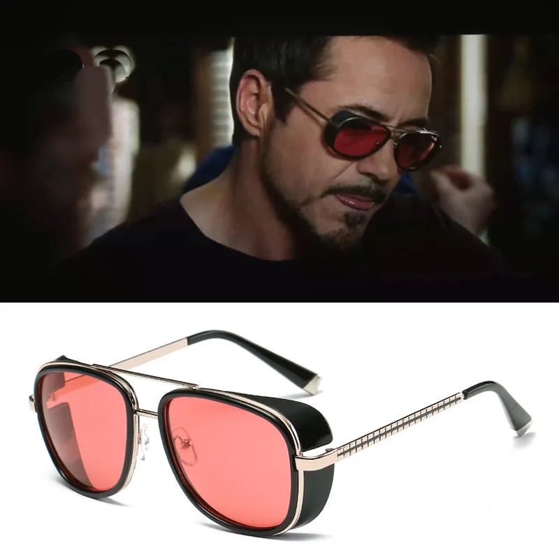 Iron Man 3 Matsuda TONY Stark Fishing Sunglasses Men Rossi Coating Retro Vintage Designer Sun Glasses Oculos Masculino UV400