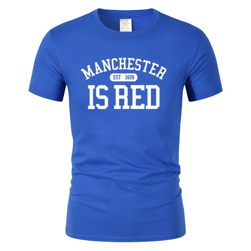Summer United Kingdom Is Red Letter Print T Shirt Men Cotton O-Neck Manchester Tee Shirt Camisa Masculina Tops Oversized T-Shirt