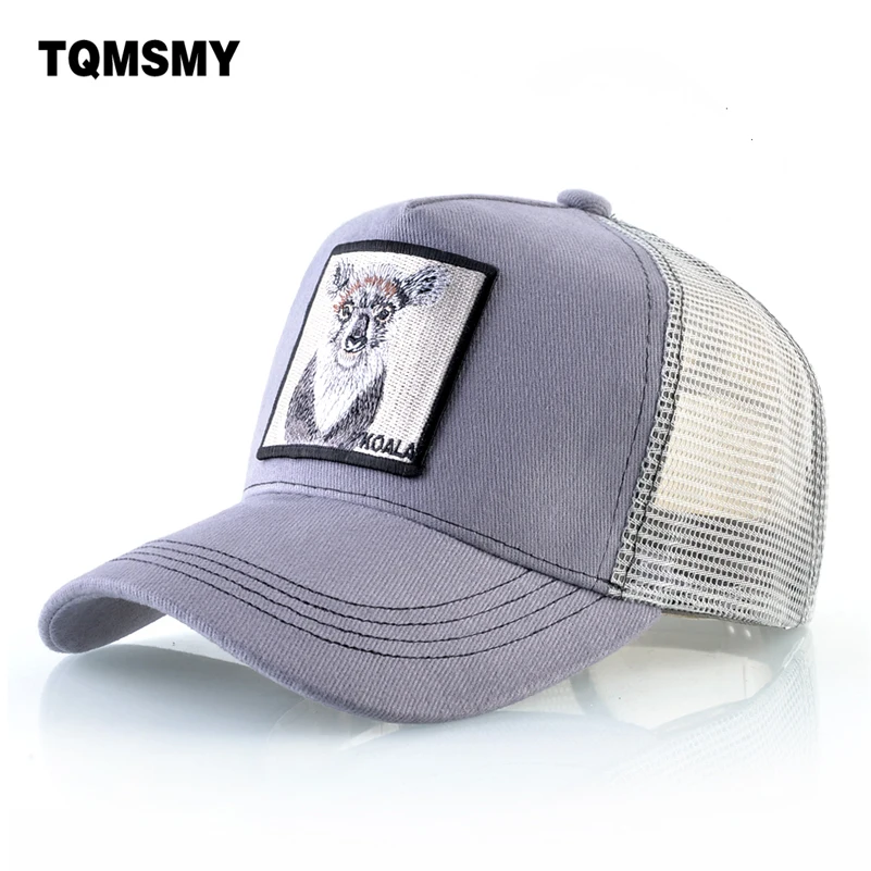 Fashion Baseball Caps Men Women Snapback Mesh Baseball hats Embroidery Koala pattern Patch Trucker Casquette Summer Visor Caps