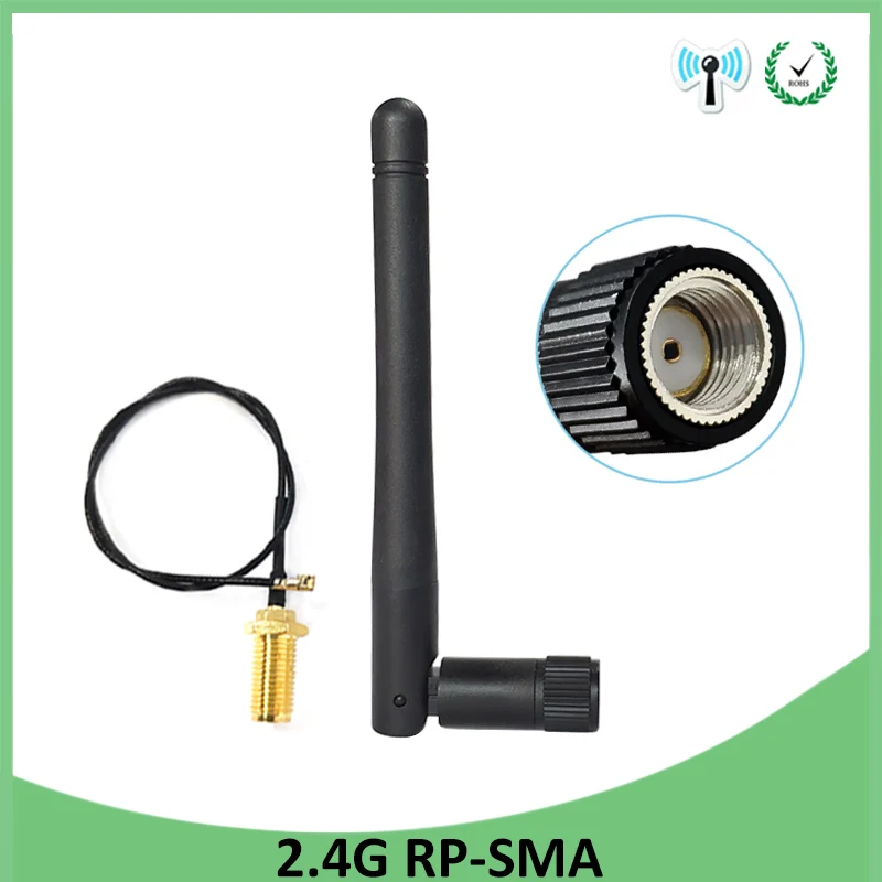 GRANDWISDOM 1-2p 2.4G antenna 3dbi sma female wlan wifi 2.4ghz antene IPX ipex 1 SMA male pigtail Extension Cable module antena