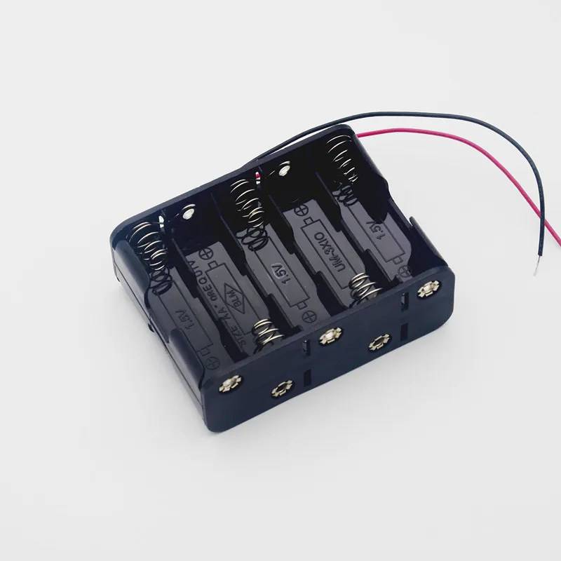 MasterFire 20 قطعة/الوحدة 10X1.5 فولت AA العودة إلى الخلف حامل البطارية البلاستيكية 15 فولت بطاريات صندوق تخزين حالة مزدوجة مع سلك يؤدي