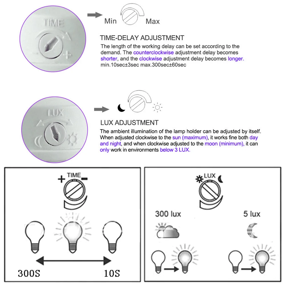 AC100-240V E27 Lamp Holder Socket with PIR Motion Sensor Ampoule LED Light Base Intelligent Light Bulb Switch