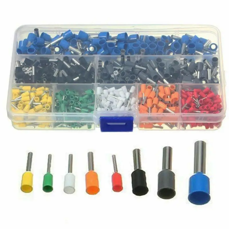 Tubular Terminal Various Styles Box-packed Electrical Tube Ferrule Terminal Insulated Wire Connector Crimping Terminals Kit Set