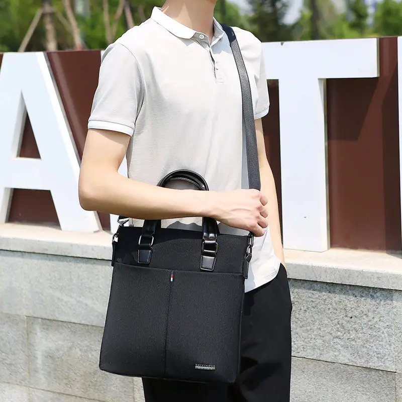 New Men Oxford Single Shoulder Bag 13Inch Laptop Large Capacity Solid Color Male Messenger Business  Briefcases Bag Wholesale