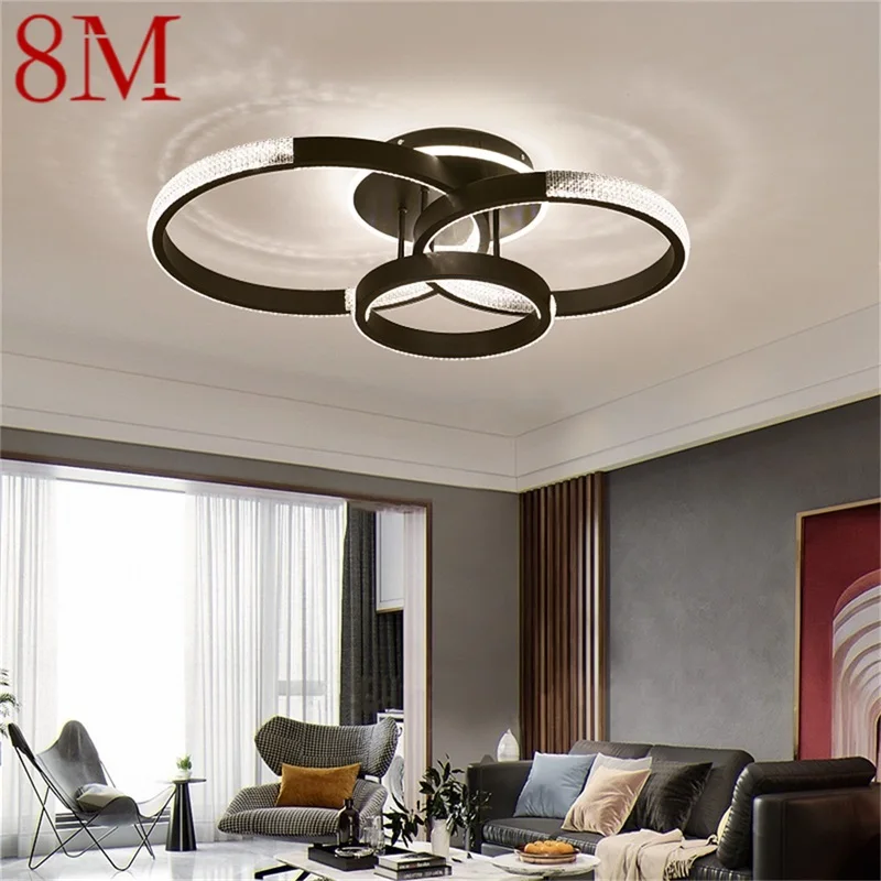 

8M Nordic Ceiling Lights Fixtures Modern Simple Round Lamp LED Home For Living Room