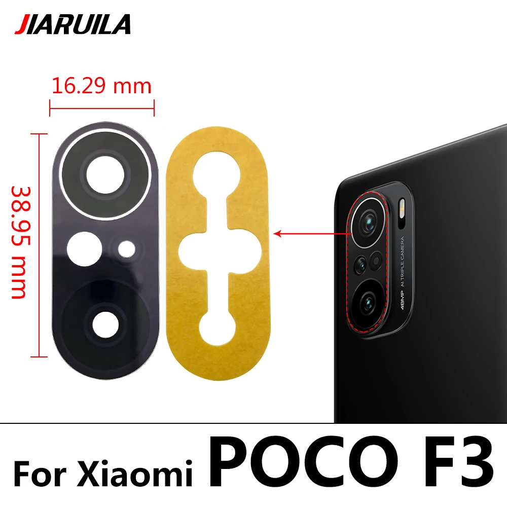 2 Pcs Rear Back Camera Glass Lens Cover For Xiaomi Mi Poco F3 X3 X4 M4 M3 NFC F2 Pro F1 F4 4G 5G Replacement Parts