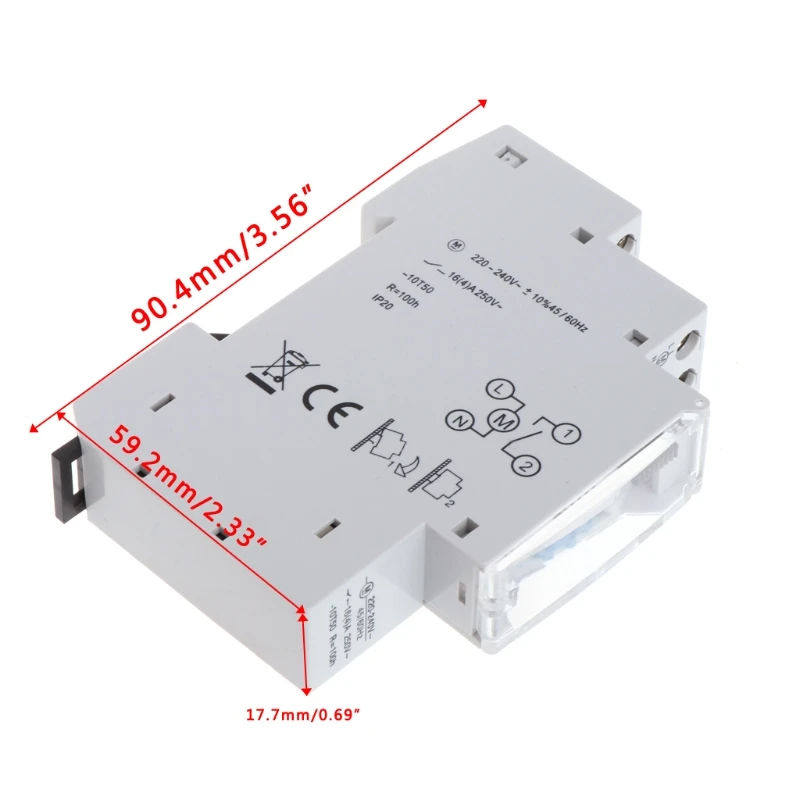 110-240V 16A 15 Minutes Mechanical Timer 24 Hours Programmable Din Rail Timer Time Switch Relay Measurement Analysis Instruments