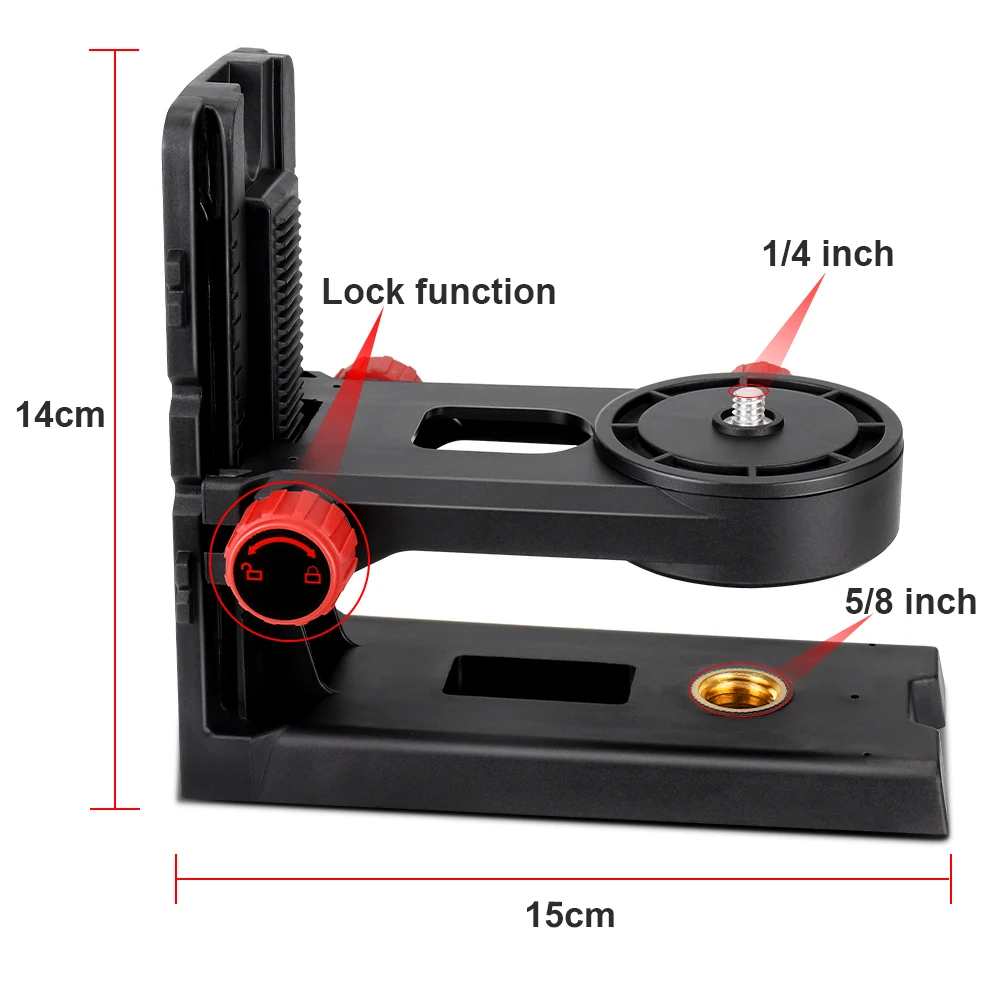 FIRECORE Magnetic 360° Adjustable Laser Level Bracket Multifunctional Pivoting Base L-bracket Wall Mounted Holder (FLM80A)