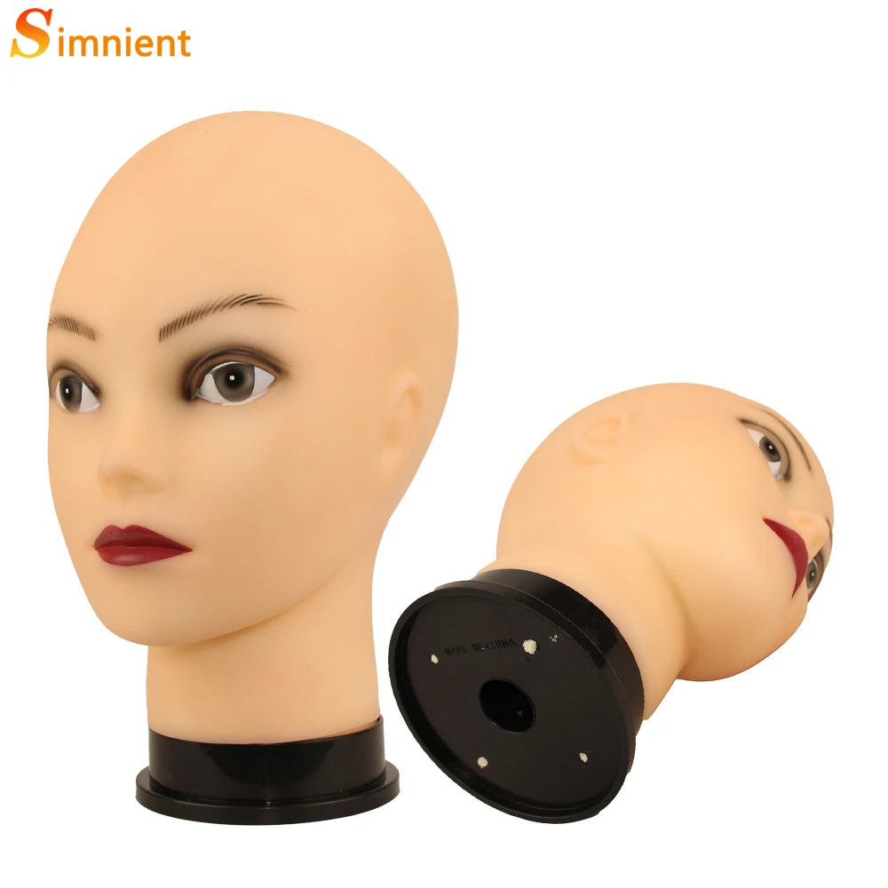 Tête de mannequin simnient blad avec trépied, tête d\'entraînement pour perruque, tête de mannequin de cosmétologie pour la pratique du maquillage,