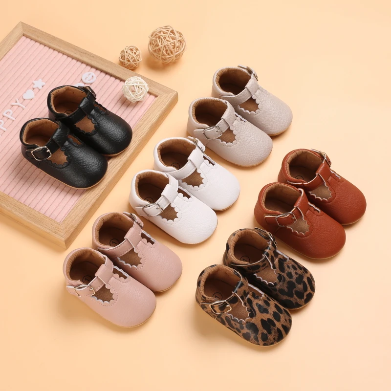 SAMITA 2021 Baby Casual Shoes Infant Toddler Non-slip Rubber Soft-Sole Flat PU First Walker Newborn Baby Girl Accessories