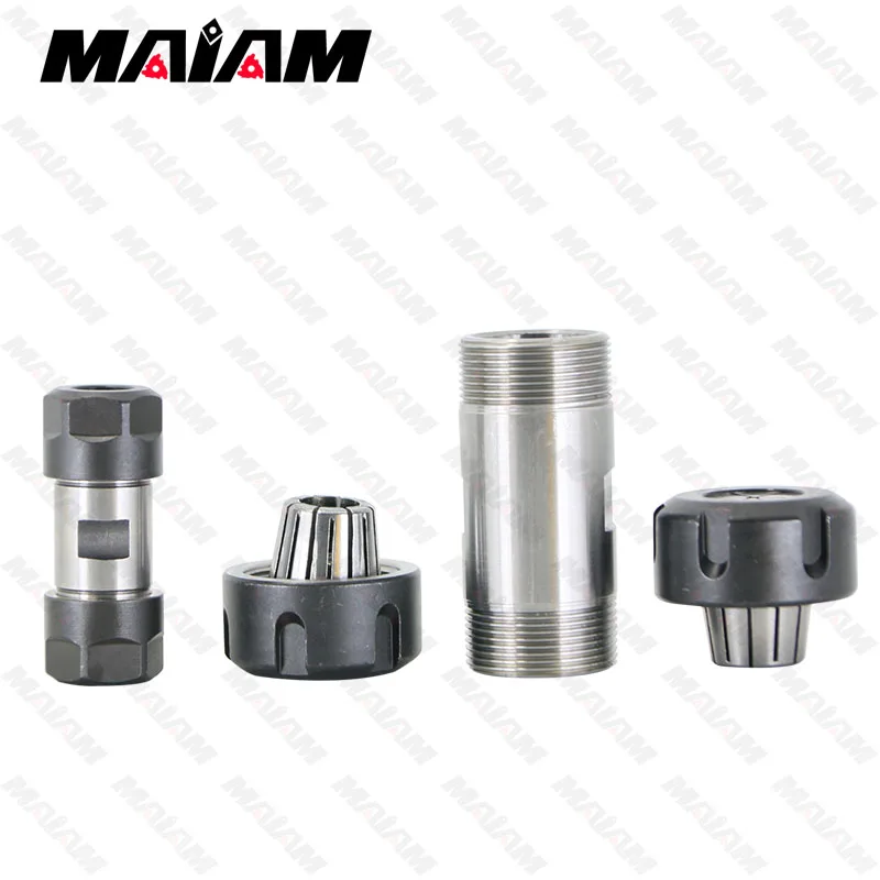 ER11 ER16 ER20 ER20 ER25 ER32 Tool Holder DIY Motor Shaft Column Spindle Double Chuck Motor Shaft ER Collet Engraving Machine