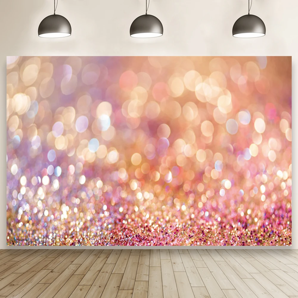 Laeacco Light Bokeh Colorful Dot Polka Glitter Birthday Portrait Backdrop Photographic Photo Background For Photo Studio