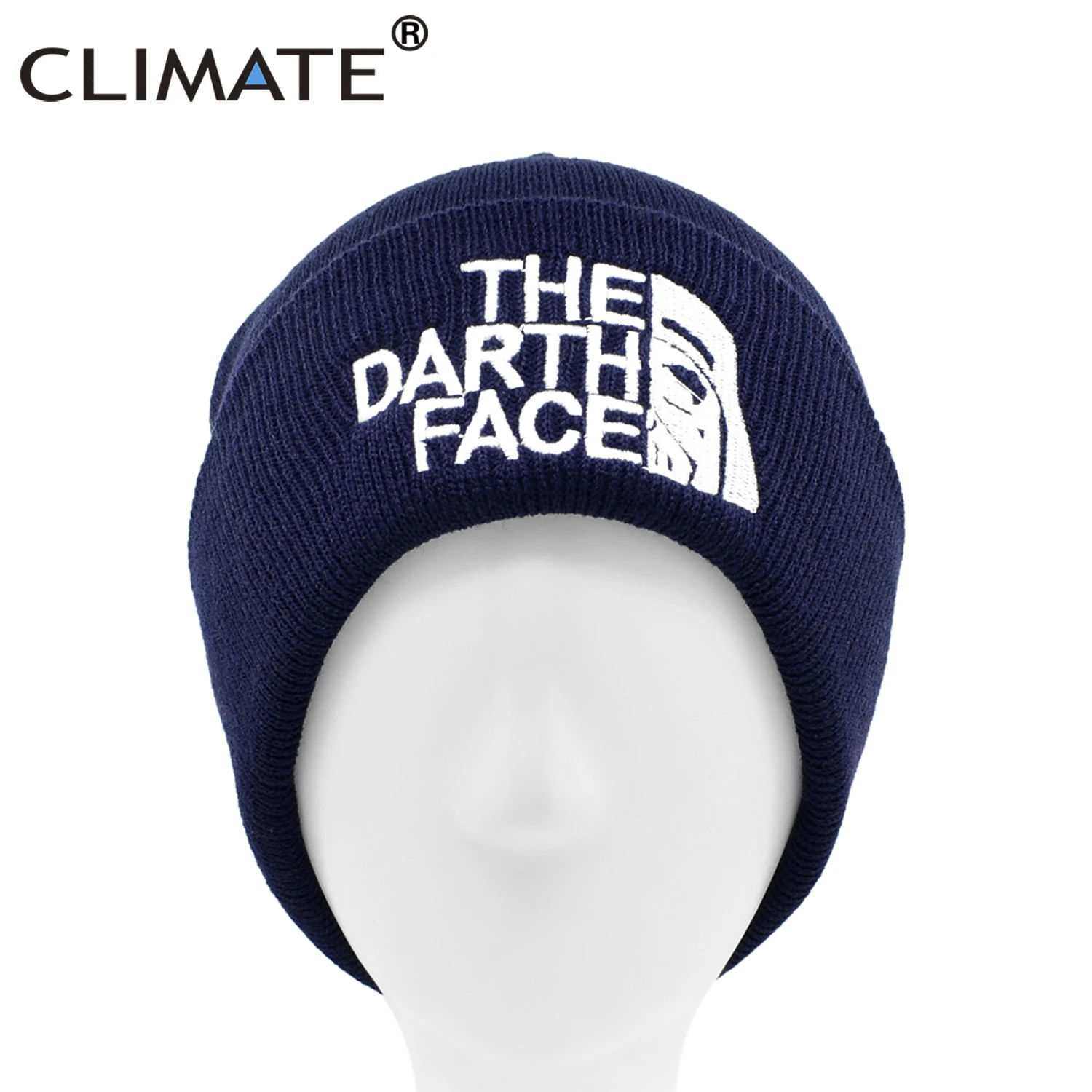 

CLIMATE The Darth Face Hat Beanie Star Men's Winter Warm Hat Beanie Soft Knitted Beanies Hat for Adult Men Women