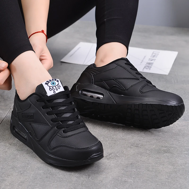 New Brand Womens Air Cushion Sport Shoes Casual Running Shoes Soft Bottom Gym Shoes Ladies Fitness Sneakers Lace-Up Zapatillas