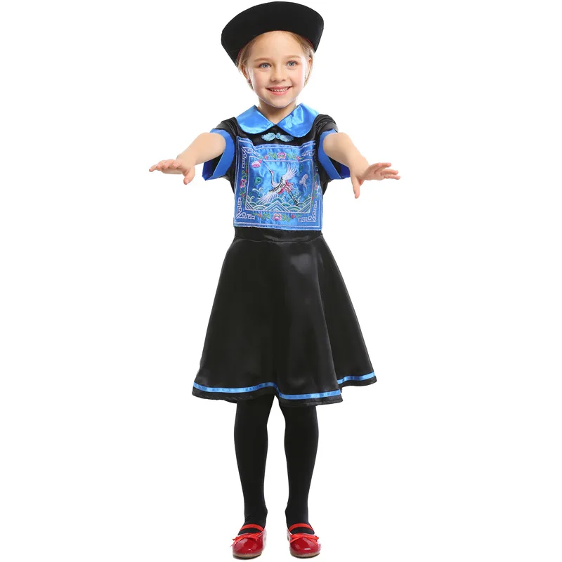 

Chinese Zombie Costumes Cosplay Kids Children Qing Dynasty Of China Halloween Costume For Kids Carnival Performance Party Suit