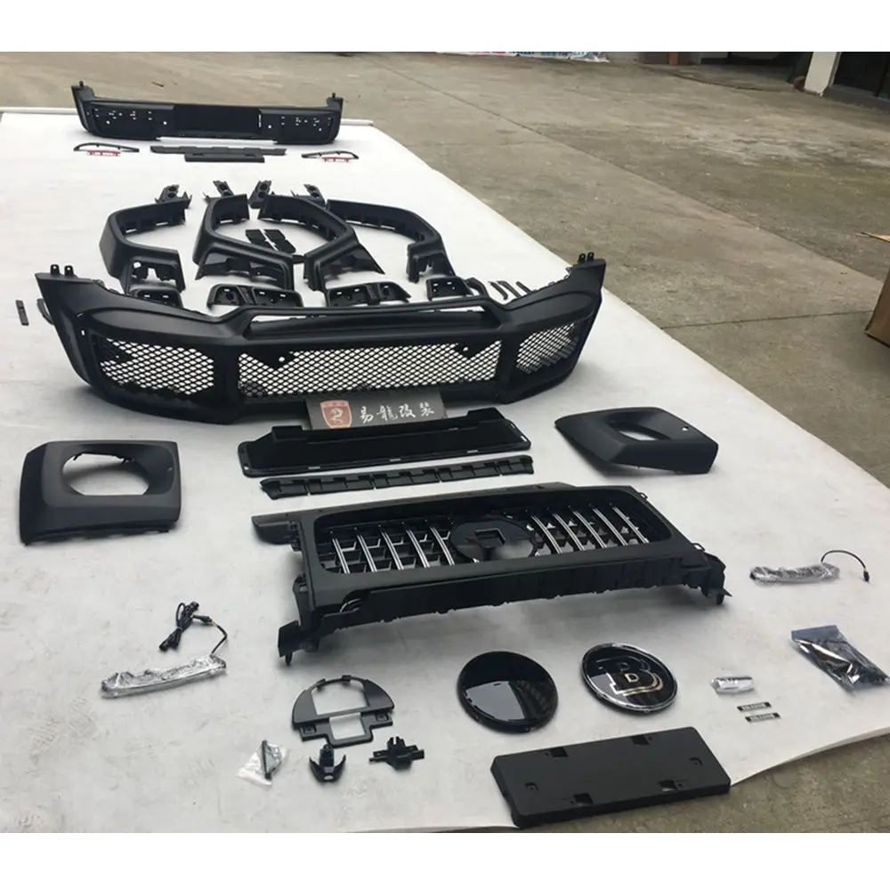 

Новый модный комплект кузова в стиле бюстгальтера для Mercedes Benz G Class W464 W463A PP, пластиковый передний бампер, абажур, решетка, колесные арки 18-24
